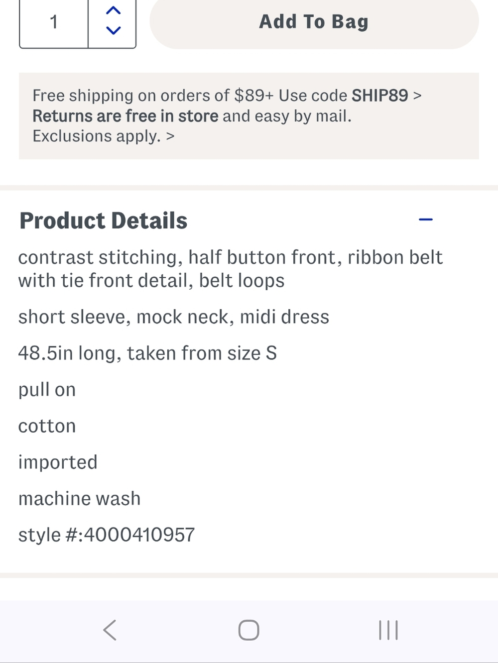Linea Moda Italy Denim Dress Gold Buttons Women's Size Medium 7 Nwt - Picture 8 of 8